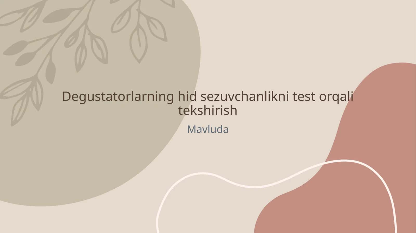 Hid sezuvchanlikni test orqali tekshirish 1
