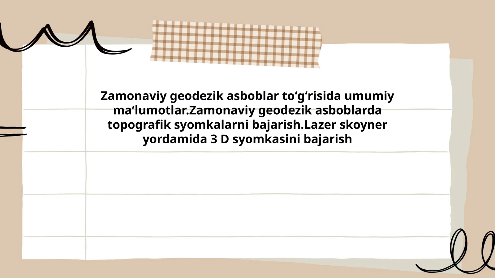 Zamonaviy geodezik asboblar 1