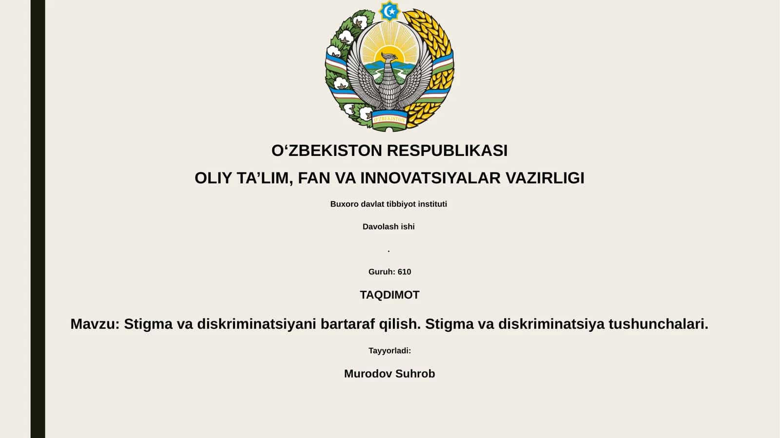 Stigma va diskriminatsiyani bartaraf qilish. Stigma va diskriminatsiya tushunchalari 1