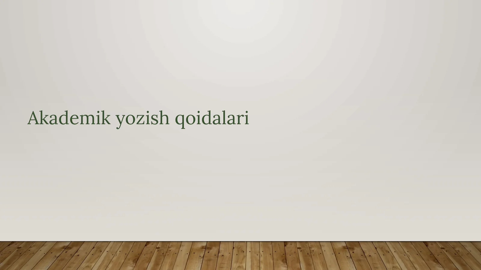 Akademik yozish qoidalari 1