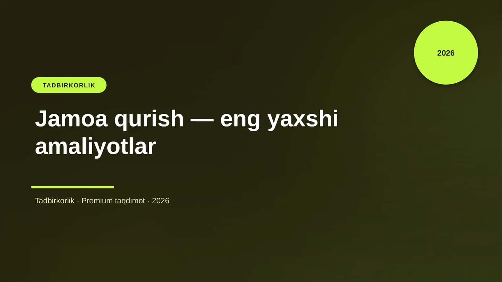 Jamoa qurish — eng yaxshi amaliyotlar 1