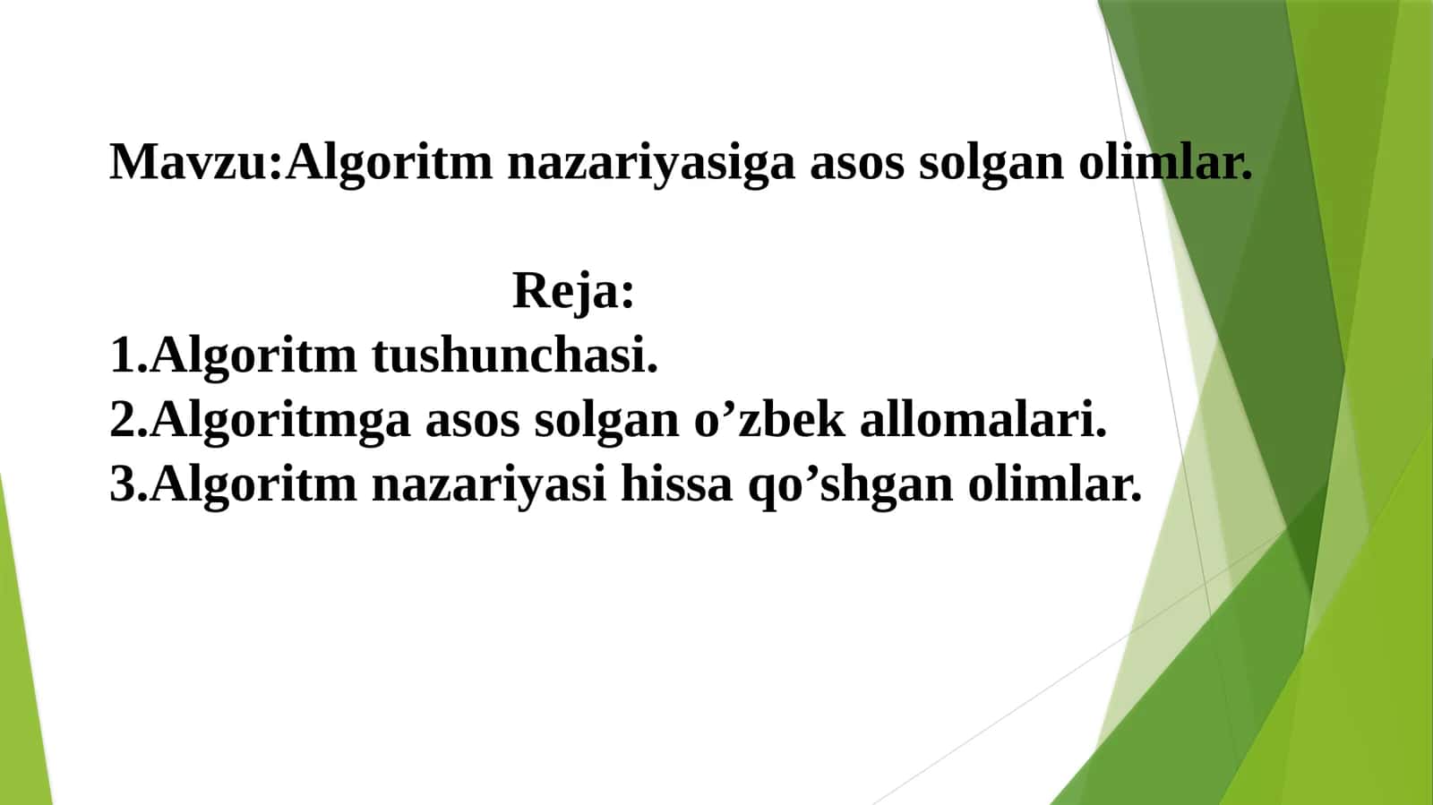 Algoritm nazariyasiga asos solgan olimlar 1