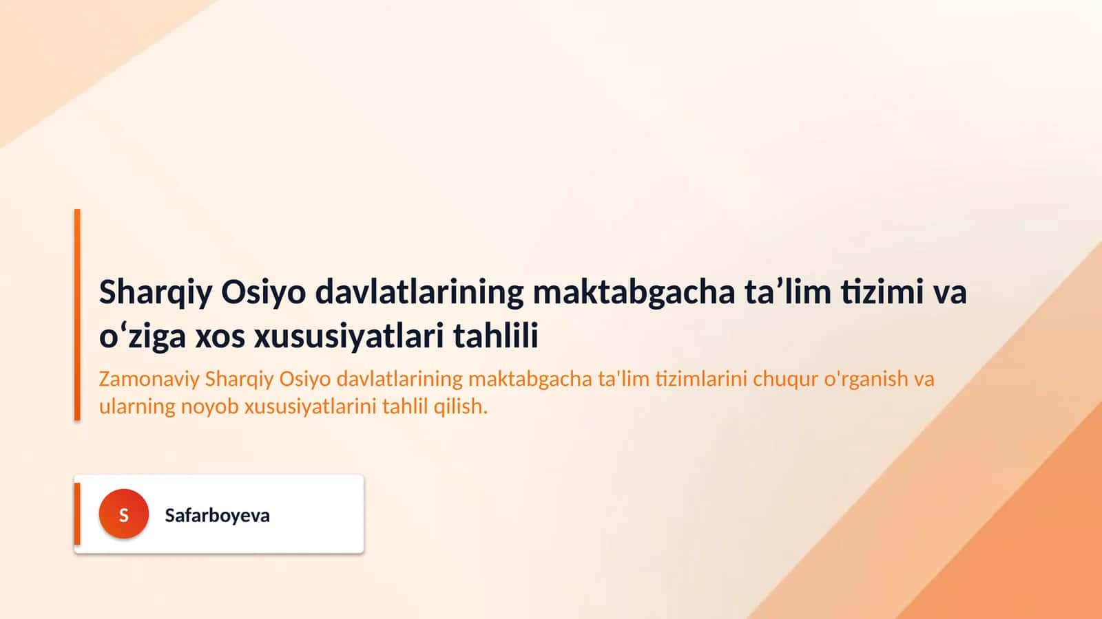 Sharqiy Osiyo davlatlarining maktabgacha taʼlim tizimi va oʻziga xos xususiyatlari tahlili 1