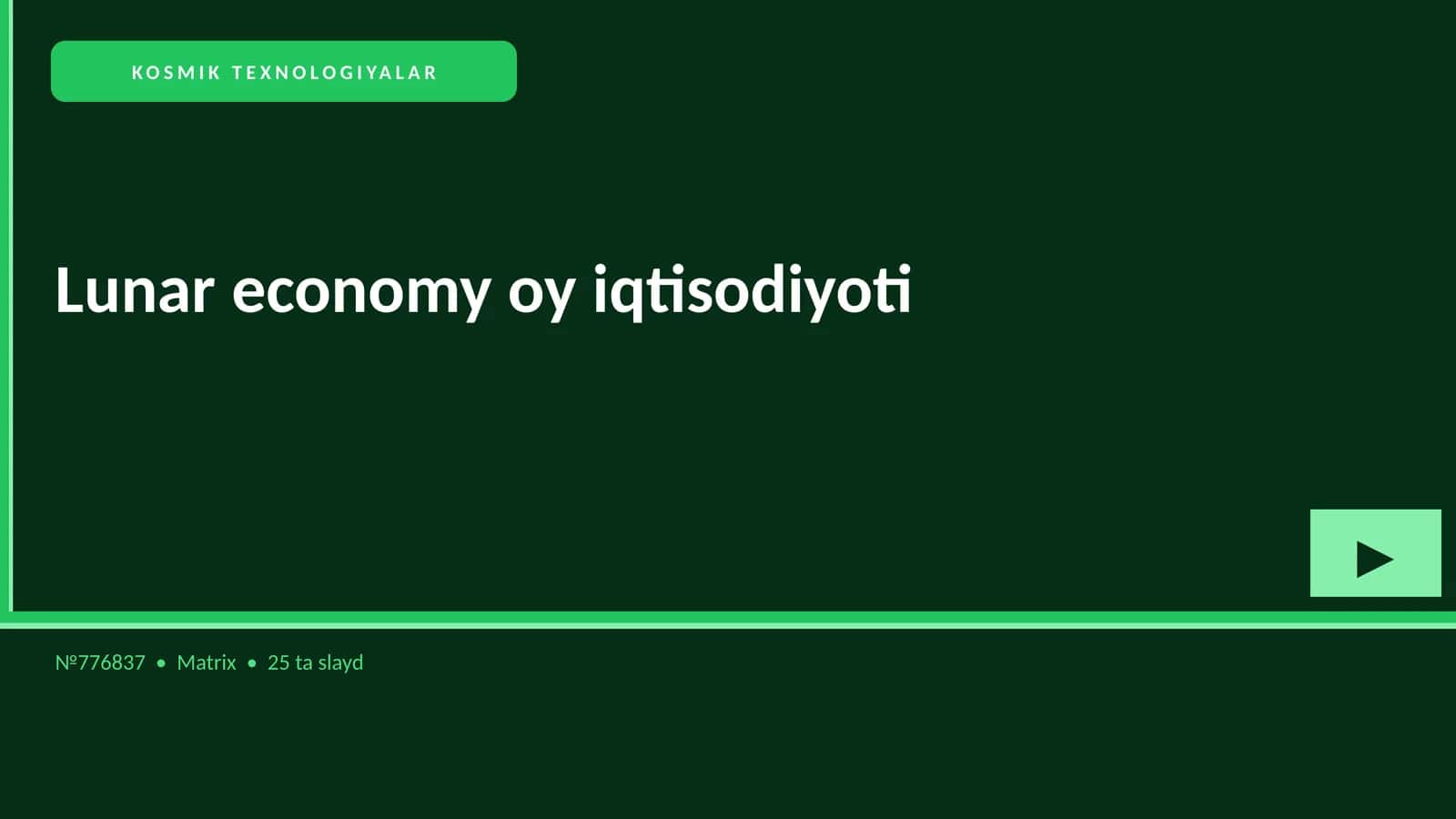 Lunar economy oy iqtisodiyoti 1