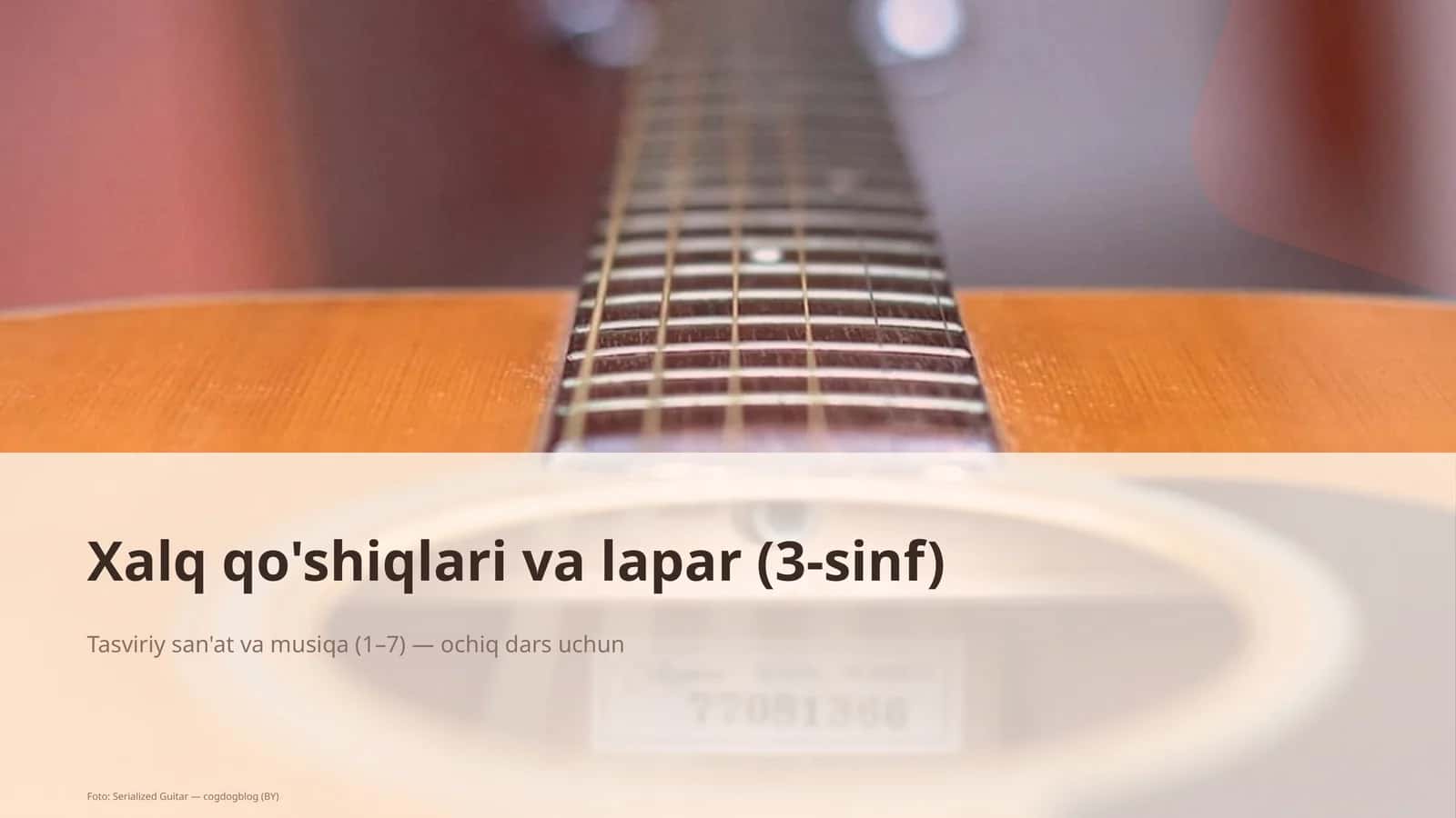 Xalq qo'shiqlari va lapar (3-sinf) 1