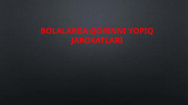Bolalardagi ko'krak qafasi a'zolarining yopiq shikastlanishi 1