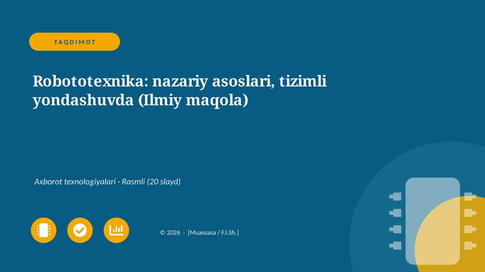 Robototexnika: nazariy asoslari, tizimli yondashuvda 1