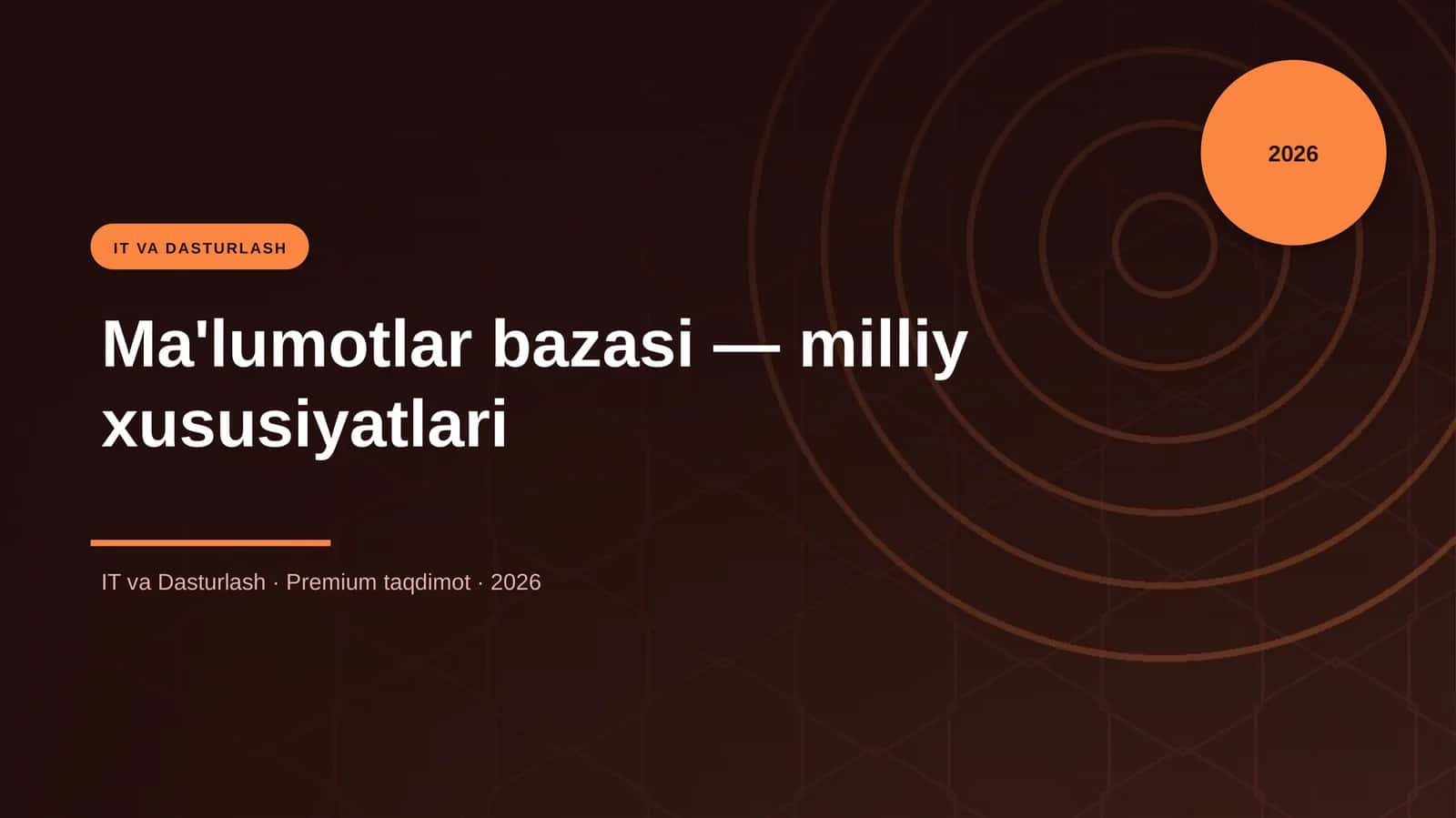 Ma'lumotlar bazasi — milliy xususiyatlari 1