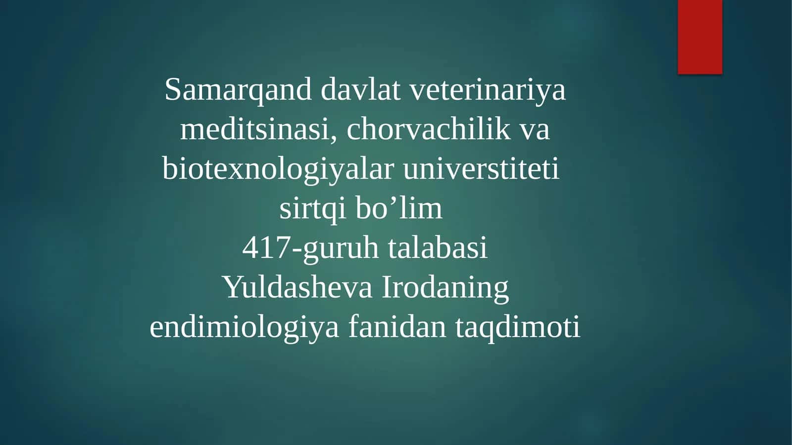 Endemiologiya 1