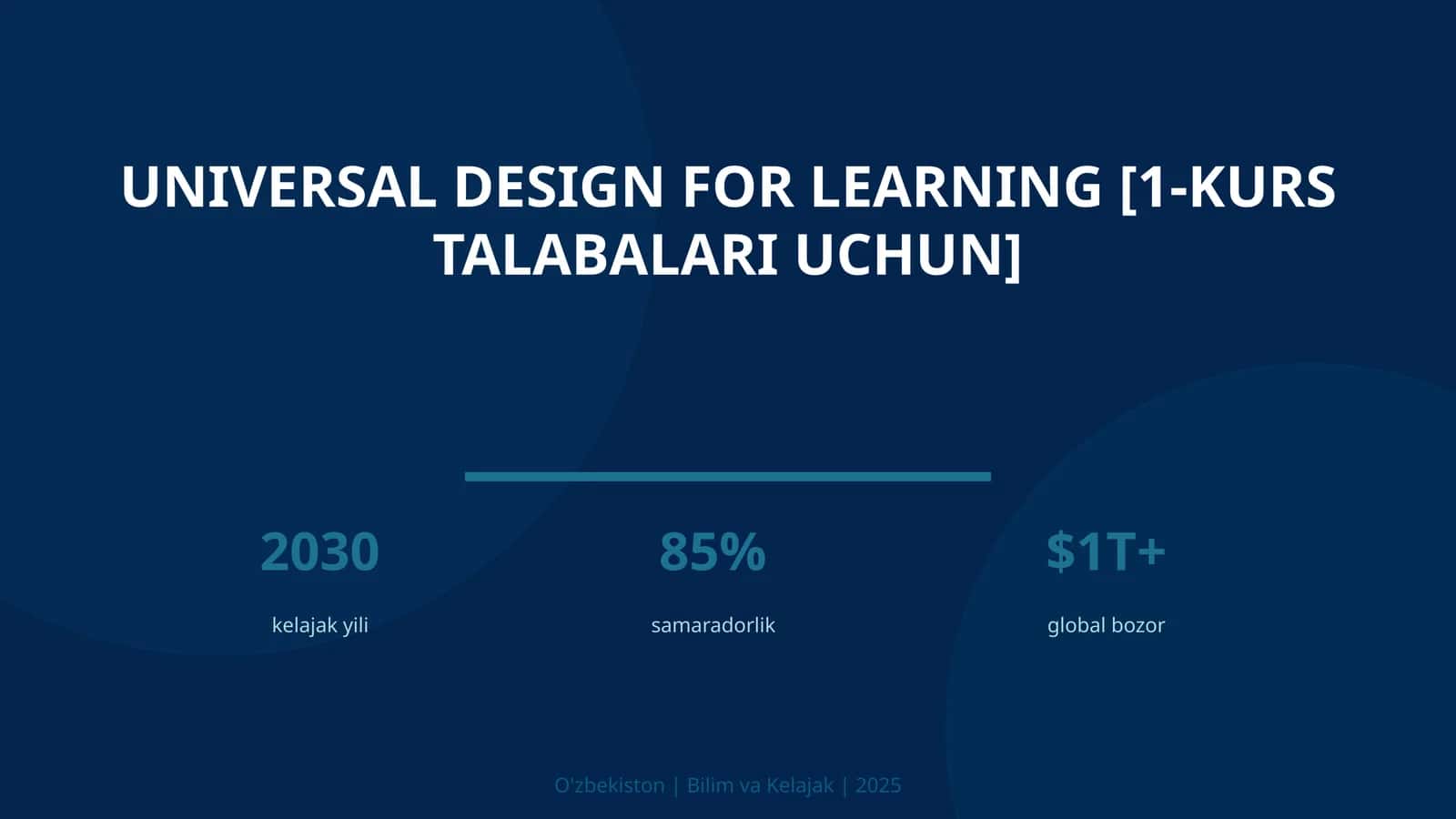 Universal Design for Learning [1-kurs talabalari uchun] 1