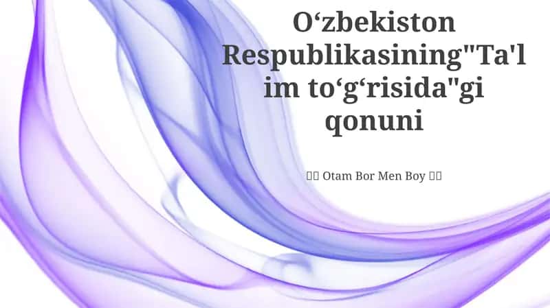 Ta'limning Asosiy Printsiplari 1