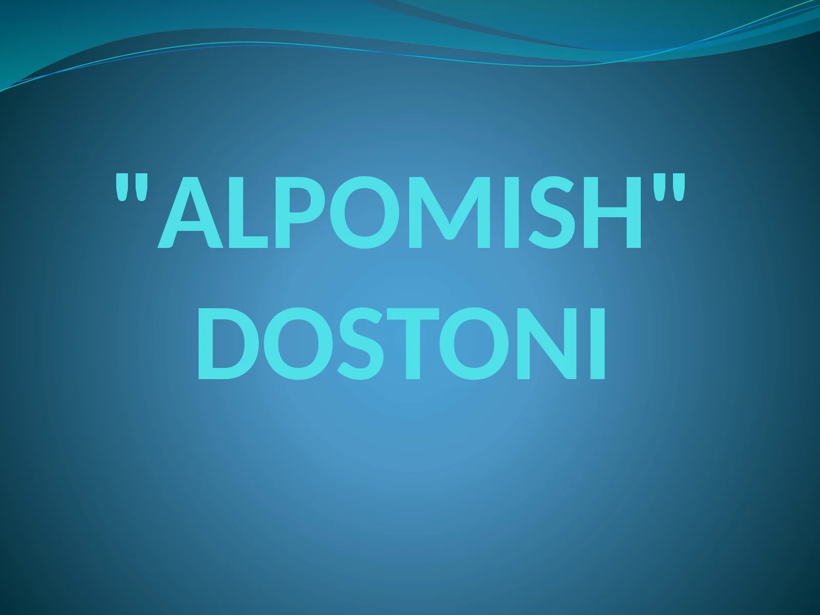Alpomish Dostoni 1