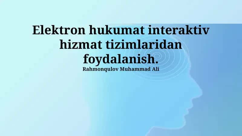 Elektron Hukumat Interaktiv Xizmatlari Tizimlari 1