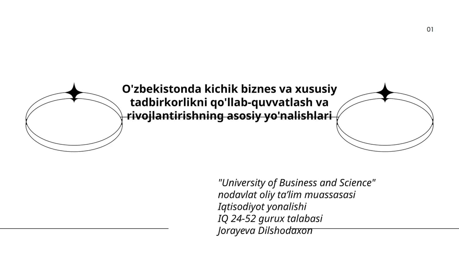 "University of Business and Science" nodavlat oliy taʼlim muassasasi 1