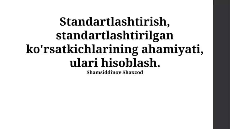 Standartlashtirish 1