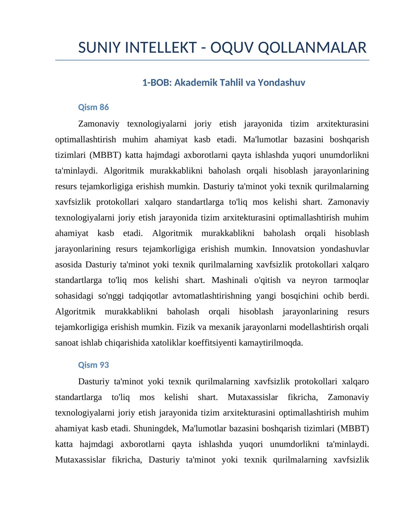 SUNIY INTELLEKT - OQUV QOLLANMALAR 1