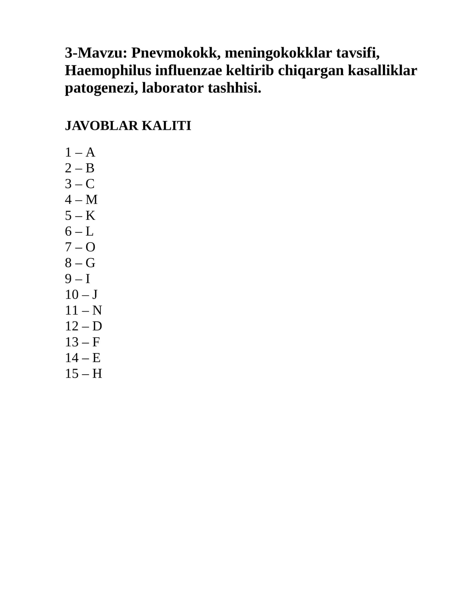 Pnevmokokk, meningokokklar tavsifi, Haemophilus influenzae keltirib chiqargan kasalliklar patogenezi, laborator tashhisi 1