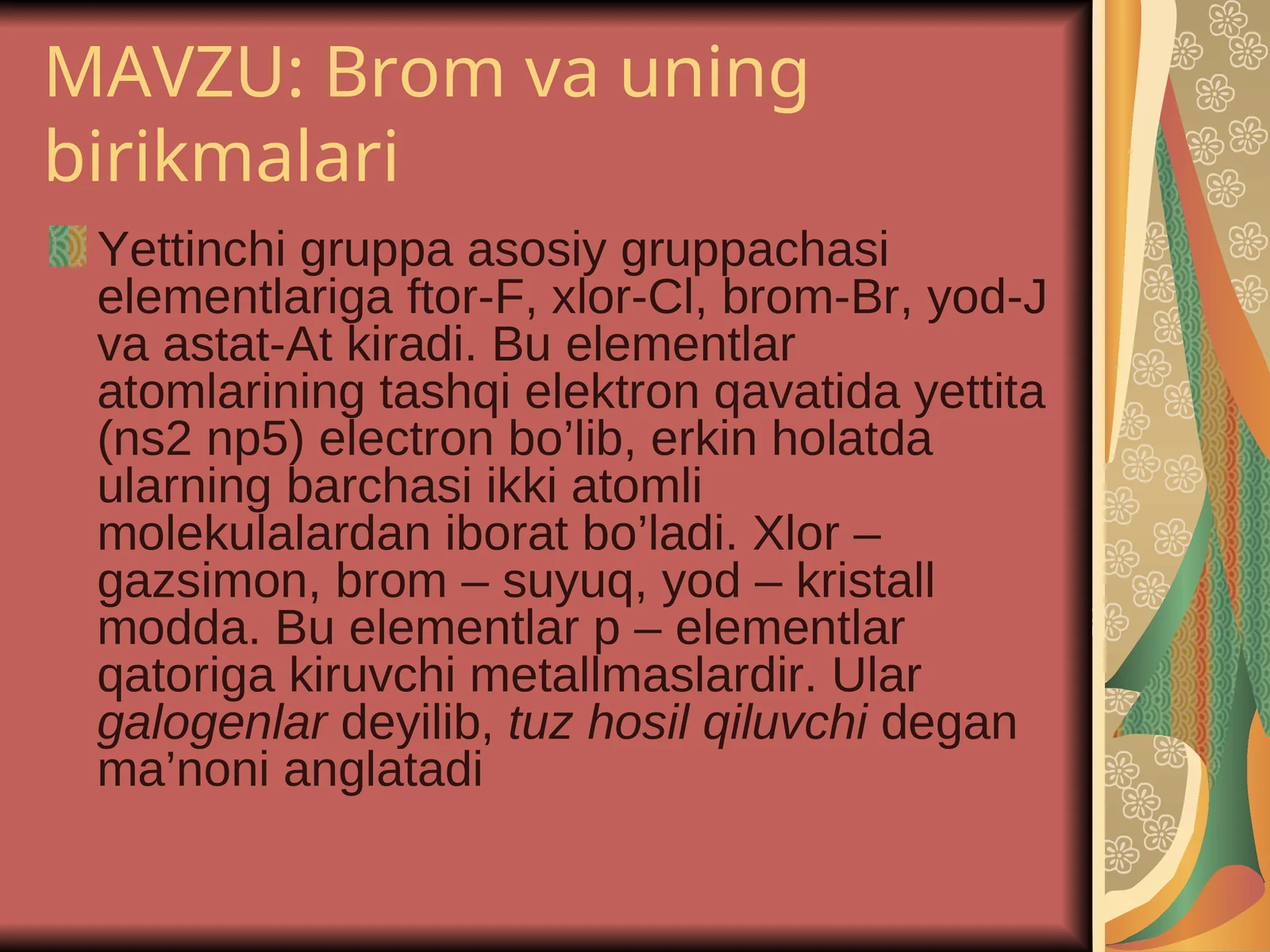 Brom va uning birikmalari 1