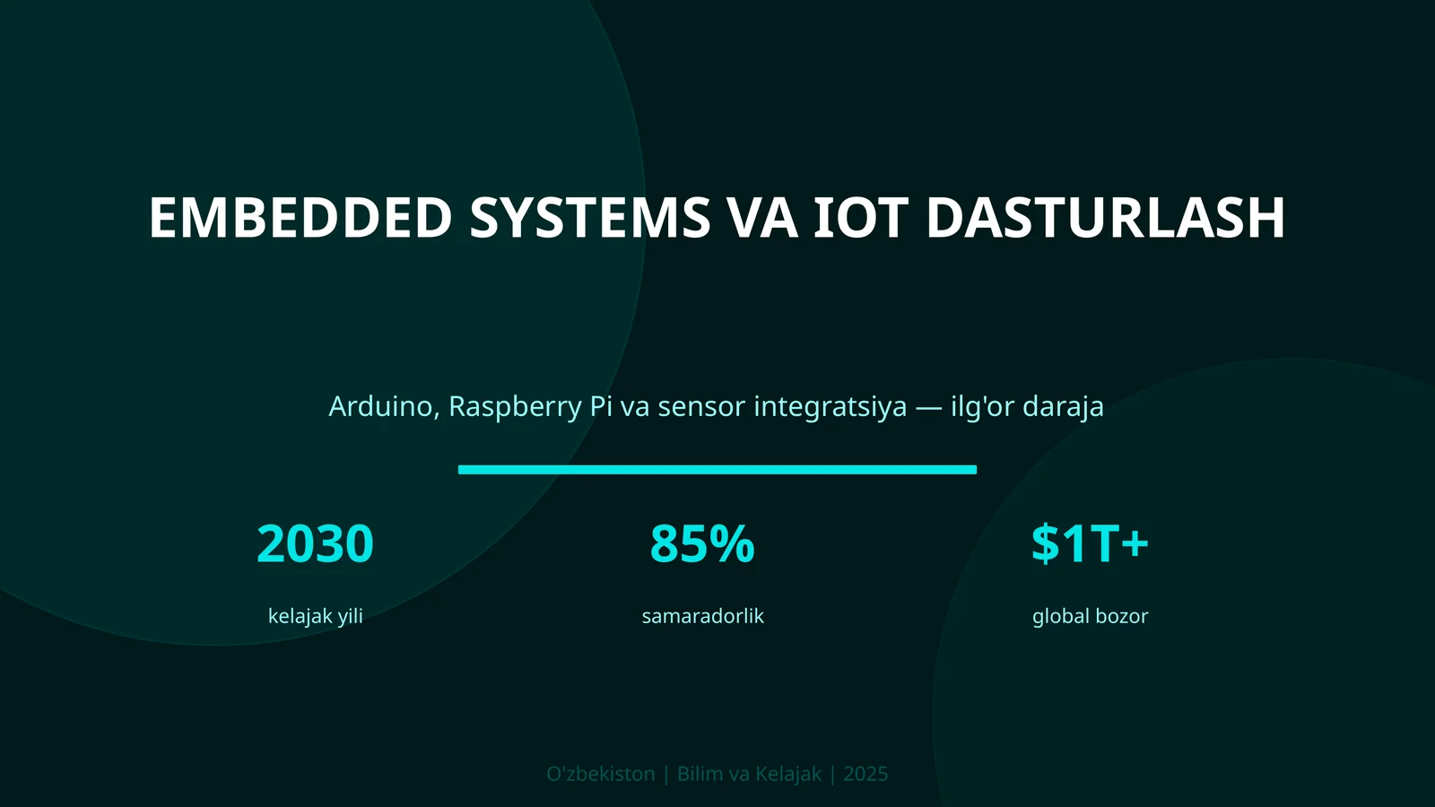Embedded systems va IoT dasturlash 1
