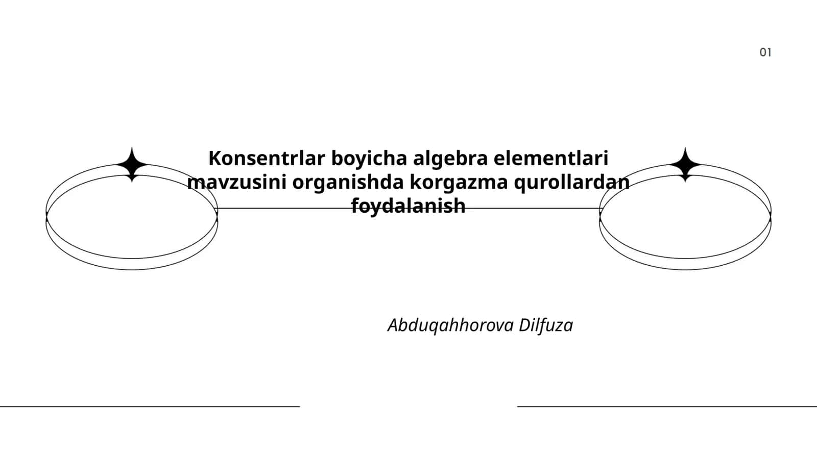 Konsentrlar boyicha algebra elementlari mavzusini organishda korgazma qurollardan foydalanish 1