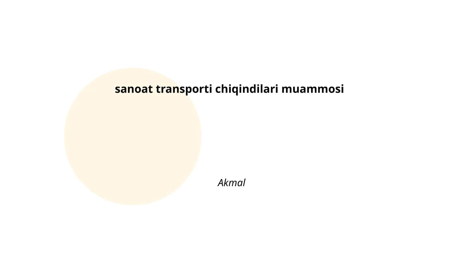 Sanoat transporti chiqindilari muammosi 1