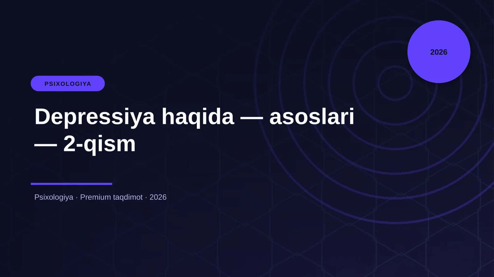 Depressiya haqida — asoslari — 2-qism 1