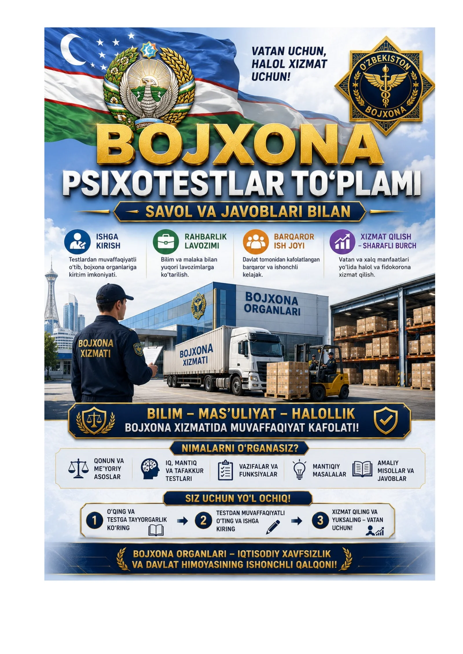Bojxona test javoblari bilan 1