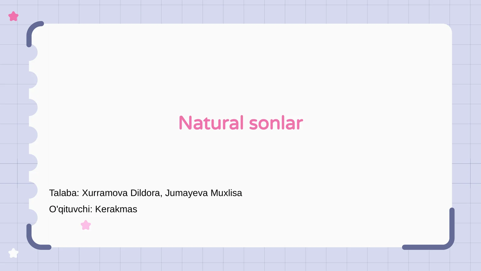 Natural sonlar 1