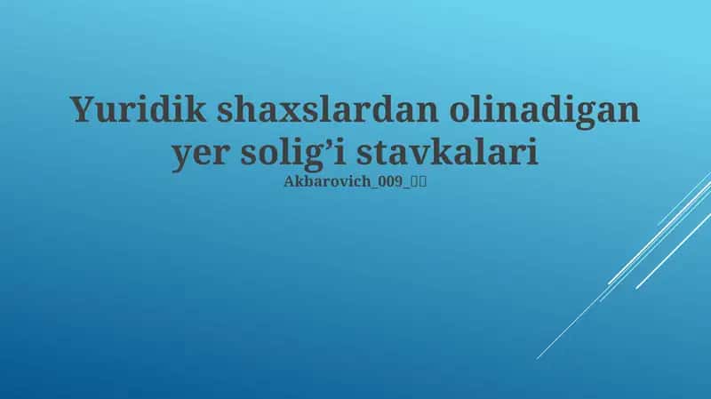 Yer Soliqlarini Kamaytirish Strategiyalari 1