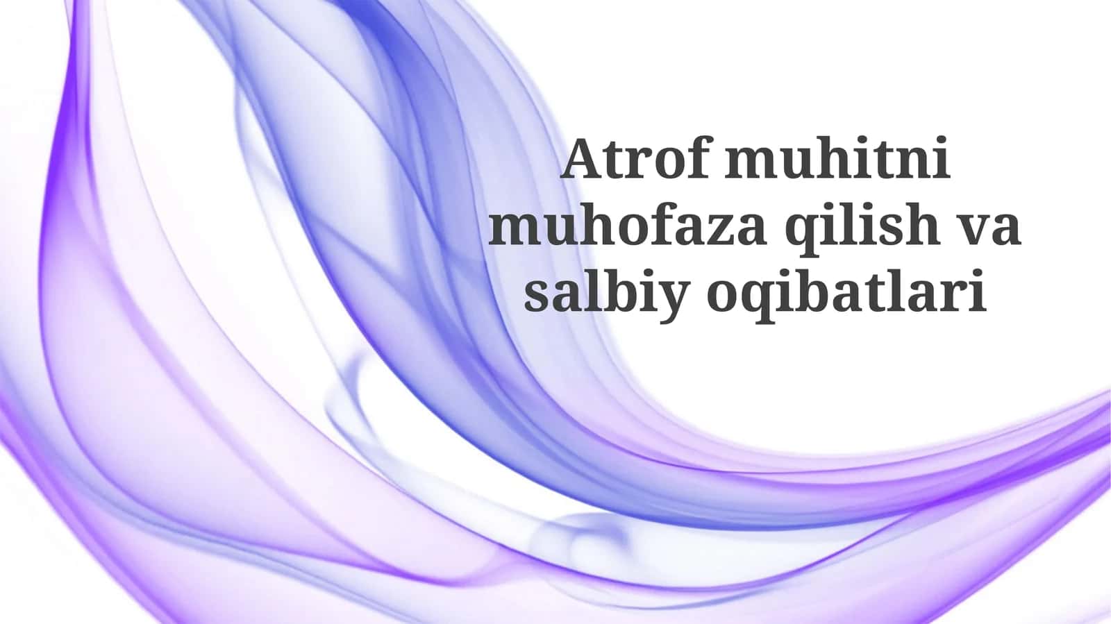 Atrof-muhitni muhofaza qilish qoidalari iqtisodiy ta'siri 1