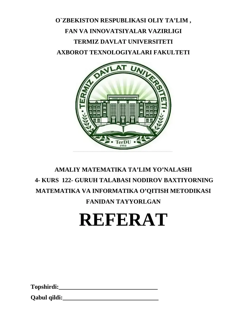 9-SINF INFORMATIKA VA AXBOROT TEXNOLOGIYALARI FANIDAN ELEKTRON O‘QUV-USLUBIY MAJMUA YARATISH METODIKASI 1