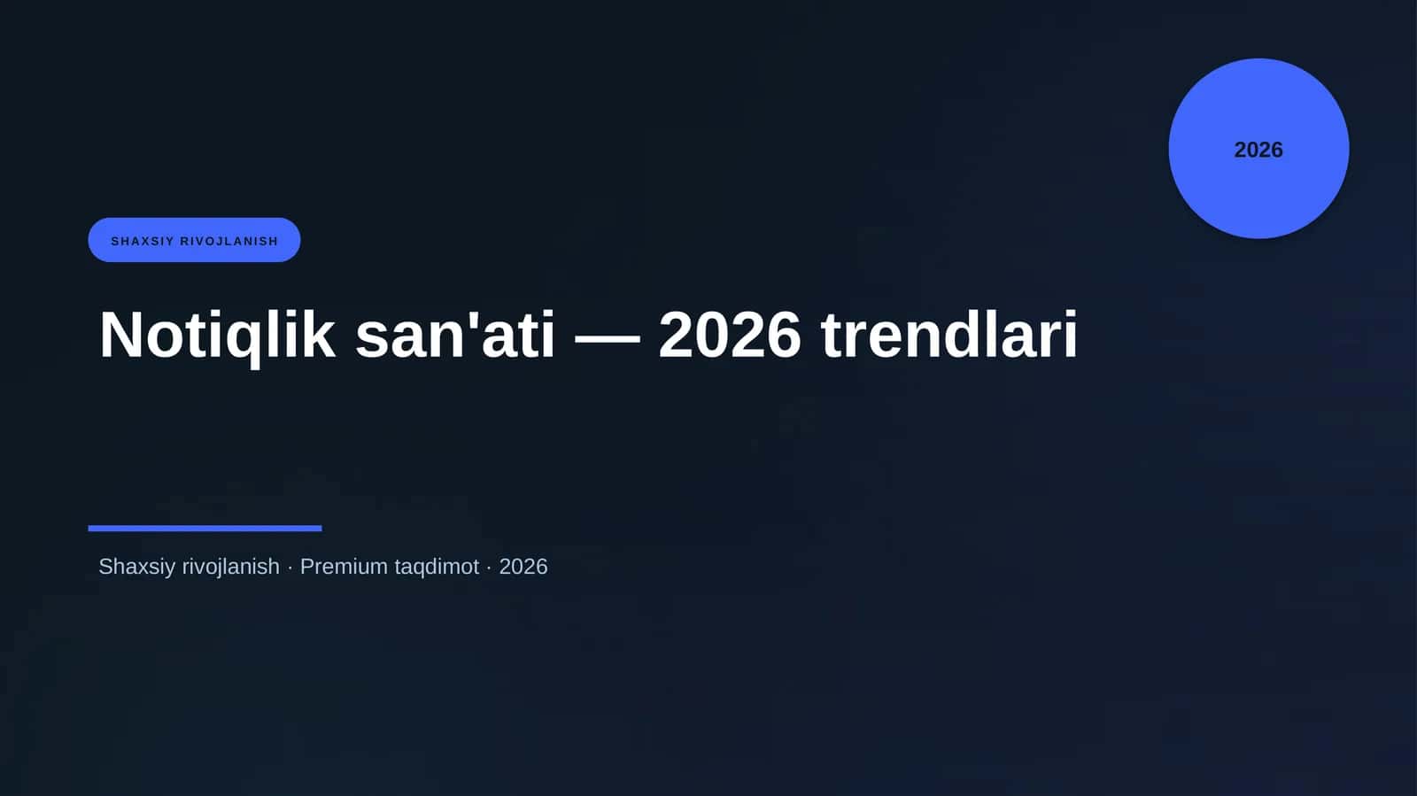 Notiqlik san'ati — 2026 trendlari 1