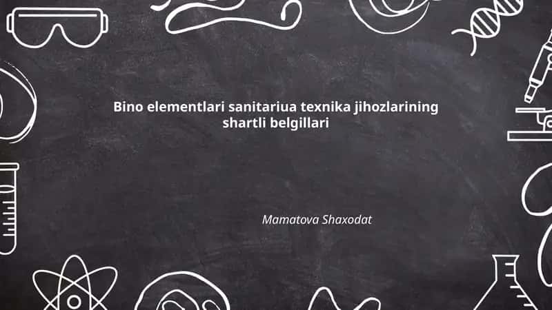 Bino elementlari sanitariua texnika jihozlarining shartli belgillari 1