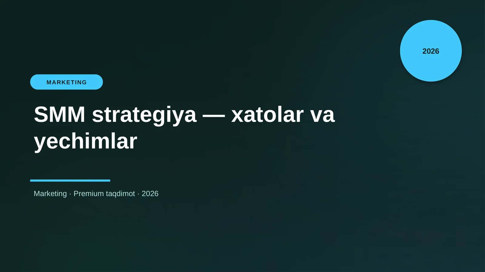 SMM strategiya — xatolar va yechimlar 1