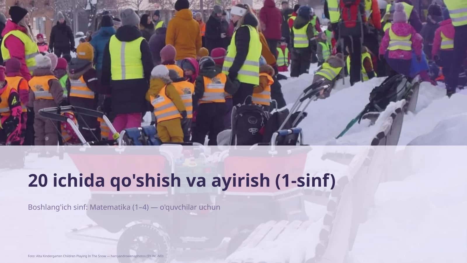 20 ichida qo'shish va ayirish (1-sinf) 1