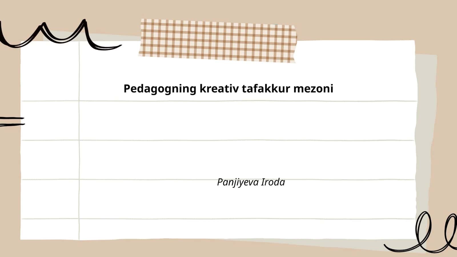 Pedagogning kreativ tafakkur mezoni 1