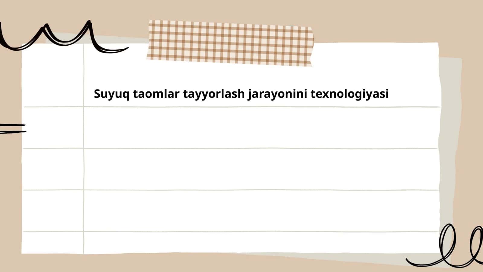 Suyuq taomlar tayyorlash jarayonini texnologiyasi 1