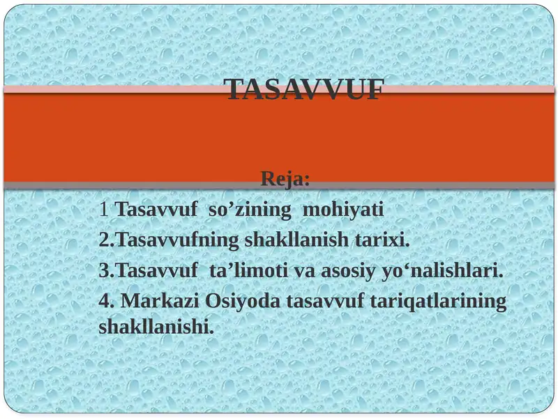 Tasavvuf 1