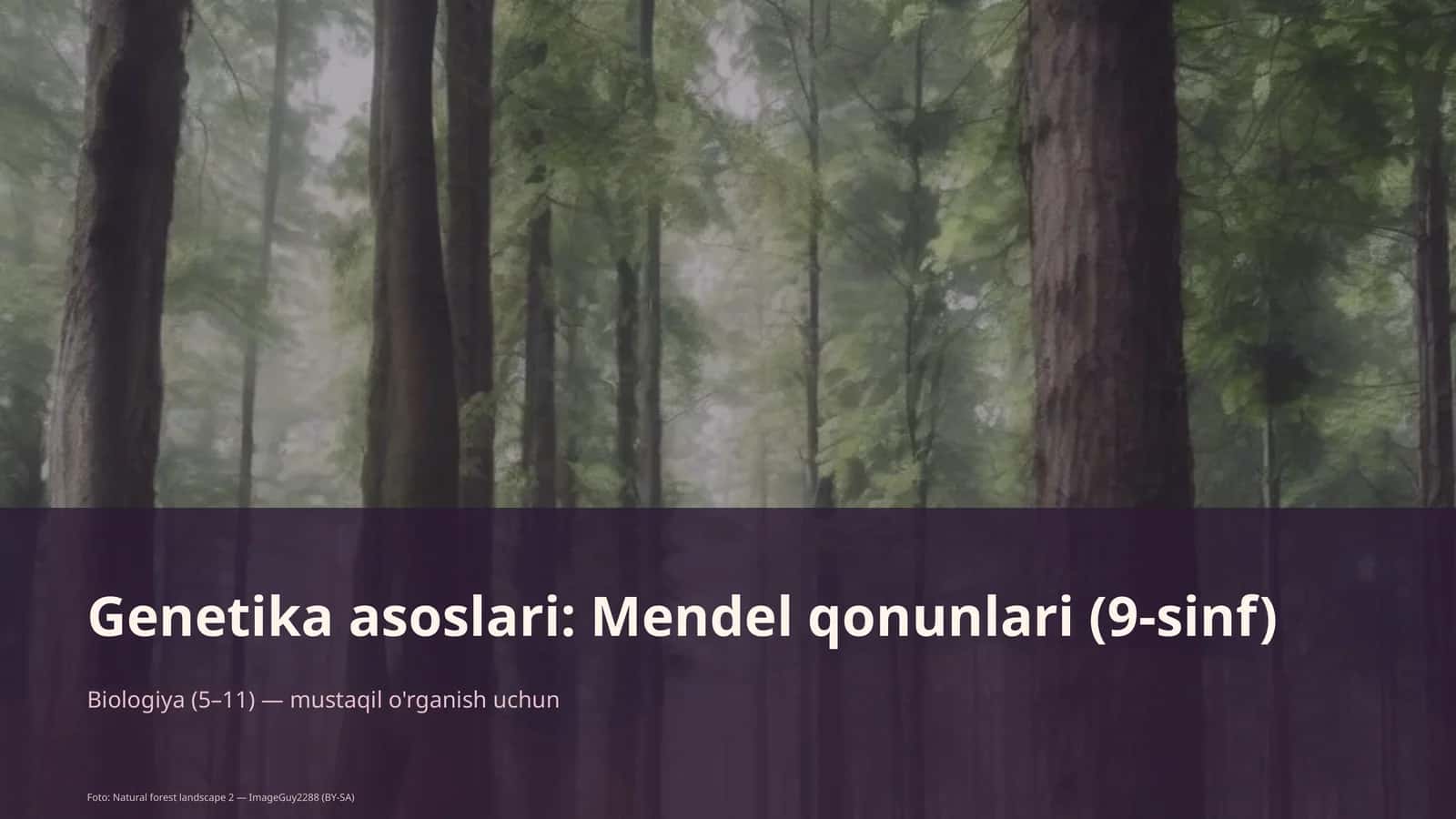 Genetika asoslari: Mendel qonunlari (9-sinf) 1