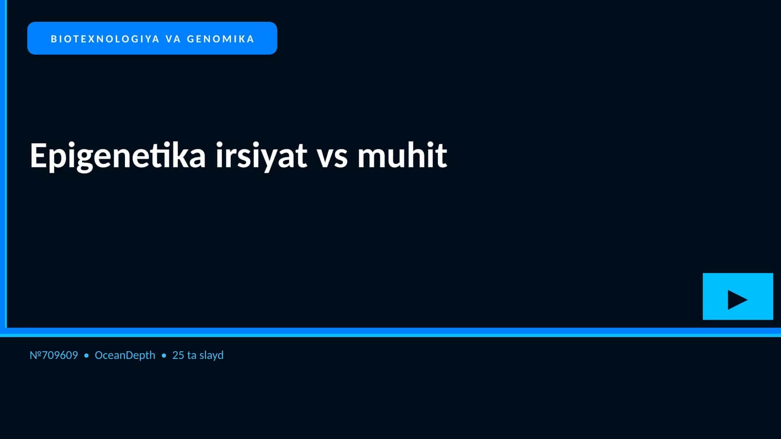 BIOTEXNOLOGIYA VA GENOMIKA 1