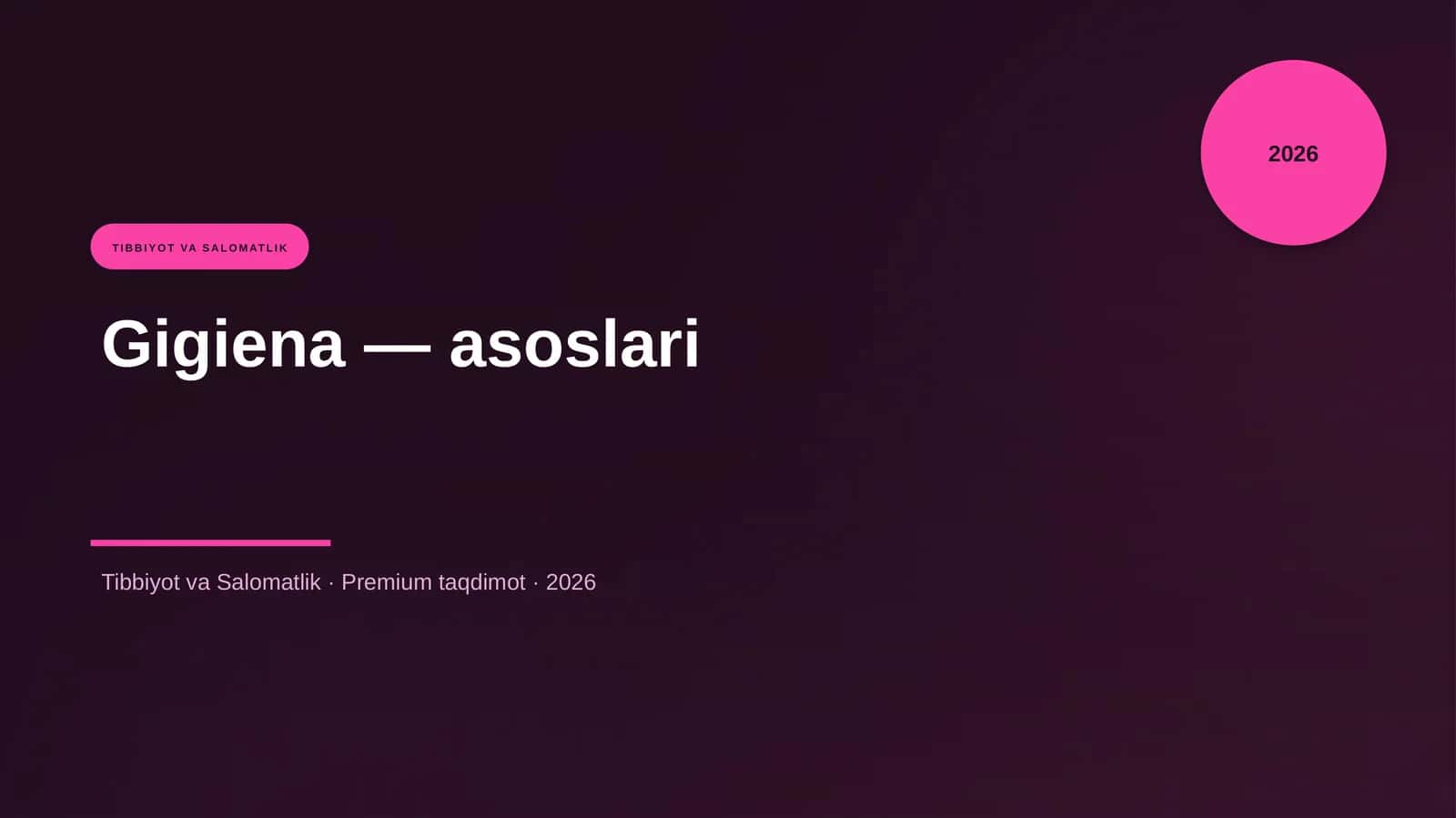 Gigiena — asoslari 1
