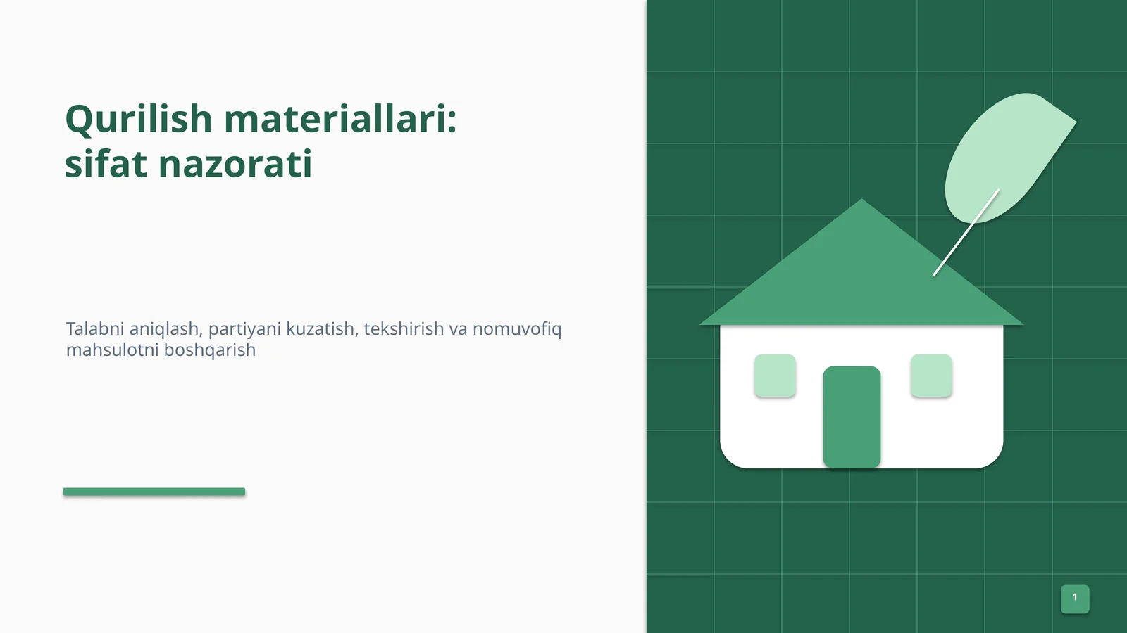 Qurilish materiallari:sifat nazorati 1