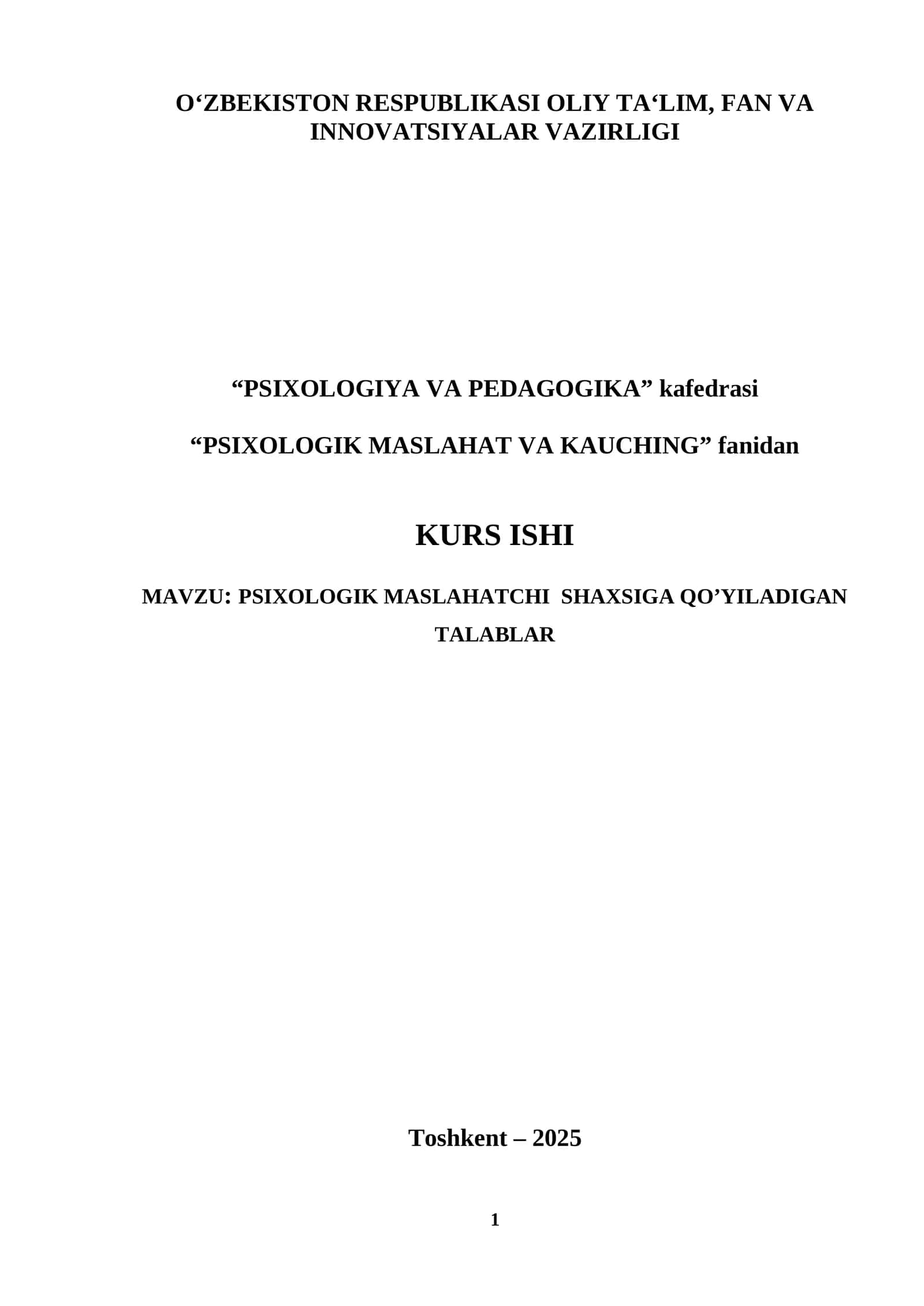 PSIXOLOGIK MASLAHATCHI SHAXSIGA QO’YILADIGAN TALABLAR,.docx 1