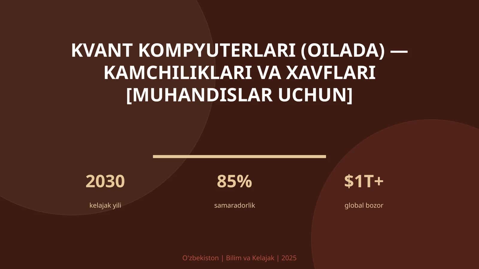 Kvant kompyuterlari (oilada) — kamchiliklari va xavflari [muhandislar uchun] 1