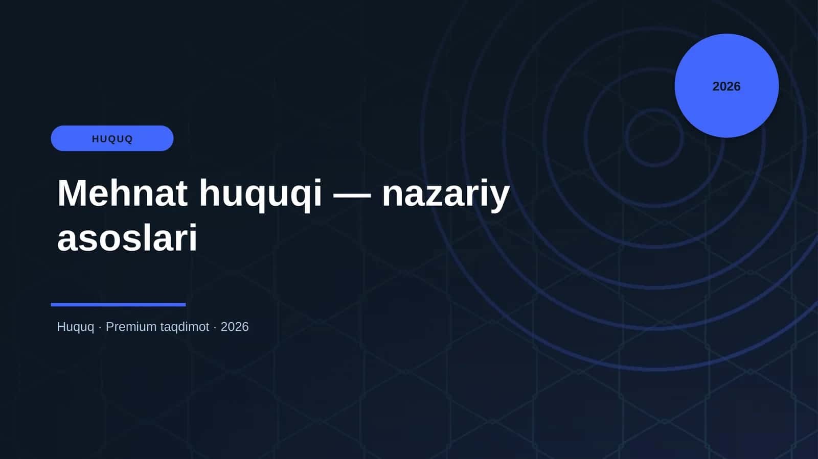 Mehnat huquqi — nazariy asoslari 1