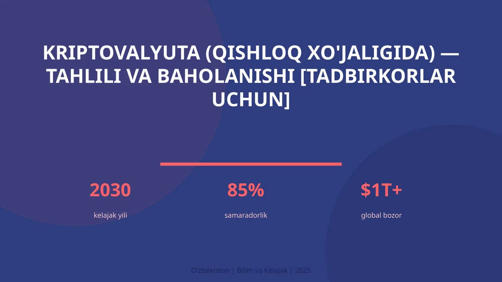 Kriptovalyuta (qishloq xo'jaligida) — tahlili va baholanishi [tadbirkorlar uchun] 1