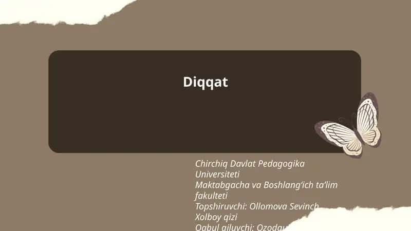 Diqqat tushunchasi va turlari 1