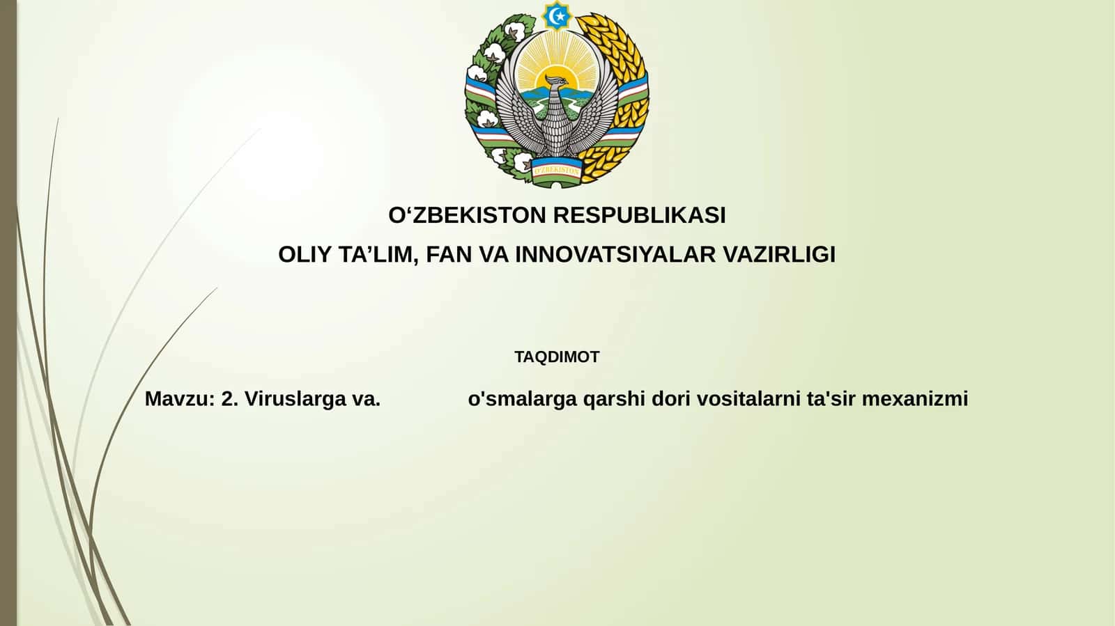 Viruslargava.o'smalargaqarshidorivositalarnita'sirmexanizmi 1