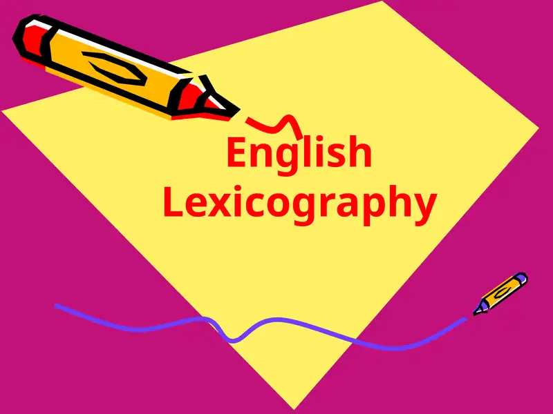 English Lexicography 1