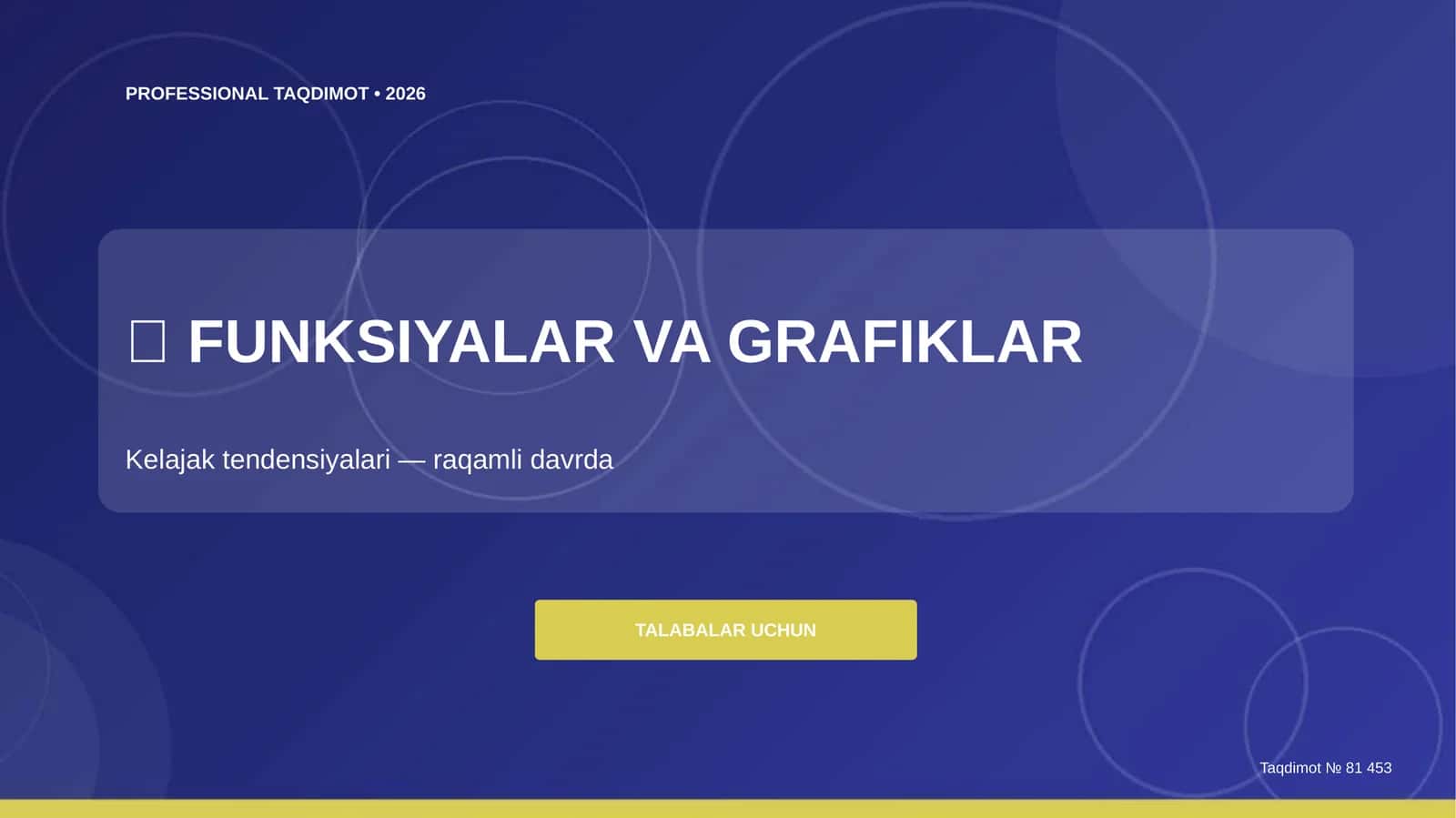 TAQDIMOT № 81 453 1